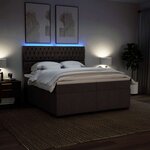 vidaXL Sommier à lattes de lit avec matelas Marron foncé 200x200 cm
