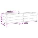 vidaXL Jardinière Anthracite 480 x 50 x 45 cm Acier galvanisé