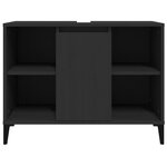 vidaXL Meuble d'évier noir 80x33x60 cm bois d'ingénierie