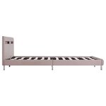 vidaXL Cadre de lit avec LED sans matelas cappuccino 160x200 cm