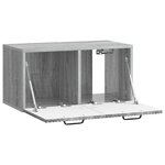 vidaXL Meuble TV mural Sonoma gris 59 5 x 31 x 30 cm Bois d'ingénierie