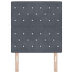 vidaXL Tête de Lit en Velours Argyle Gris foncé 80 cm Velours
