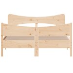 vidaXL Cadre de lit sans matelas 135x190 cm bois de pin massif