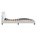 vidaXL Cadre de lit avec LED sans matelas blanc 140x200 cm