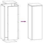 vidaXL Supports de Plantes Pillar 2 Pièces Blanc 24x24x75 cm Acier