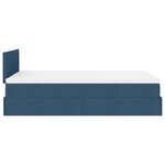 vidaXL Lit ottoman avec matelas bleu 120x200 cm tissu