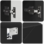 vidaXL Ensemble de mobilier de salle de bain Montage mural 4 Pièces Noir