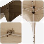 vidaXL Tente de fête pop-up 290 x 290 x 245 cm Taupe