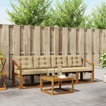 vidaXL Ensemble de canapés d'extérieur 5 Pièces Naturel et Beige