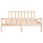 vidaXL Cadre de lit bois massif 150x200 cm très grand