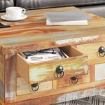 vidaXL Table basse Bois de récupération 70 x 70 x 38 cm