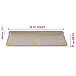 vidaXL Tapis d'escalier autocollants 30 Pièces 65x21x4 cm argenté