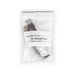 Sachet plastique zip 50  recyclé transparent à bandes blanches 60 microns raja 14x22 cm (lot de 1000)