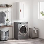 vidaXL Armoire murale blanc brillant 34 5x34x90 cm bois d'ingénierie