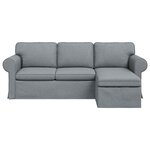 vidaXL Canapé Gris clair 215 x 138 x 80 cm tissu
