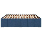 vidaXL Cadre de lit sans matelas bleu 200x200 cm tissu