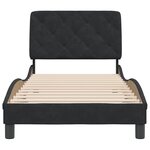 vidaXL Cadre de lit sans matelas noir 90x200 cm velours