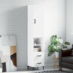 vidaXL Buffet haut Blanc 34 5x34x180 cm Bois d'ingénierie