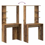 vidaXL Bureau Bois ancien 78.5 x 37 x 154.5 cm Bois d'ingénierie