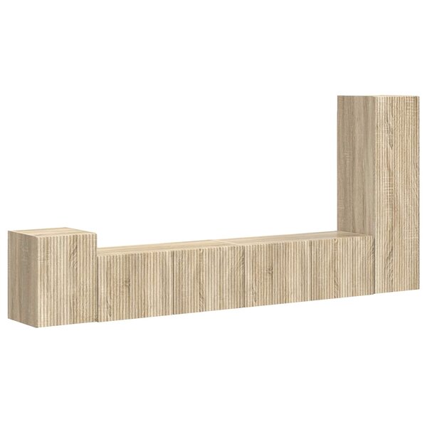 vidaXL Ensemble meuble TV 3 Pièces Chêne Sonoma Bois d'ingénierie