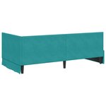 vidaXL Cadre de lit d'angle Turquoise 90 x 200 cm Velours