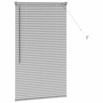vidaXL Store de Fenêtre avec des rideaux Manuel Argent Aluminium