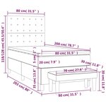 vidaXL Sommier à lattes de lit et matelas Vert foncé 80x200 cm Velours