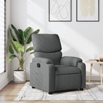 vidaXL Fauteuil inclinable en tissu gris foncé