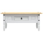 vidaXL Table basse Pin mexicain Gamme Corona Blanc 100x55x44 cm
