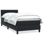 vidaXL Sommier à lattes de lit avec matelas noir 80x220 cm velours