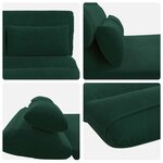 vidaXL Fauteuil de sol ajustable Vert foncé Velours