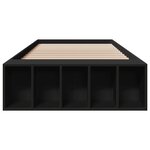 vidaXL Cadre de lit noir 90x190 cm bois d'ingénierie