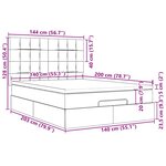 VidaXL Cadre de lit ottoman avec matelas gris foncé 140x200 cm tissu