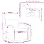 vidaXL Fauteuil inclinable de massage électrique marron tissu