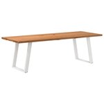 vidaXL Table à manger marron clair bois de chêne massif rectangulaire