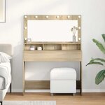 vidaXL Coiffeuse Chêne sonoma 100 x 41 x 135 cm Bois d'ingénierie