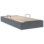 vidaXL Lit de Rangement avec matelas Gris foncé 100 x 190 cm Velours