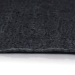 Vidaxl tapis chindi cuir tissé à la main 160 x 230 cm noir