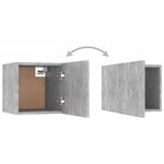 vidaXL Tables de chevet 2Pièces Gris béton 30 5x30x30cm Bois d'ingénierie