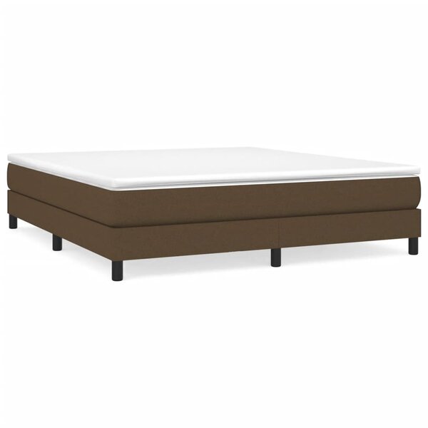 vidaXL Cadre de lit Marron foncé 160x200 cm Tissu