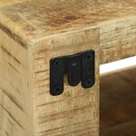 vidaXL Meuble TV avec étagère Marron Bois de manguier massif