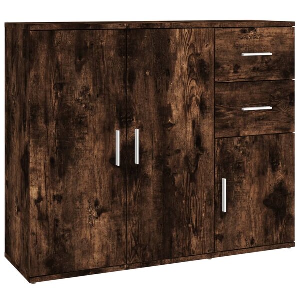 vidaXL Buffet Chêne fumé 91x29 5x75 cm Bois d'ingénierie
