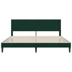 vidaXL Cadre de lit avec tête de lit Vert foncé 180 x 200 cm Velours