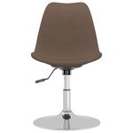 vidaXL Chaises pivotantes à manger lot de 4 taupe tissu