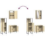 vidaXL Ensemble de meubles de salle de bain 3 Pièces chêne sonoma