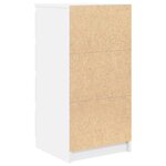 vidaXL Buffet avec tiroirs blanc 37 5x35x99 cm bois d'ingénierie