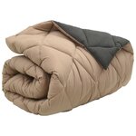 vidaXL Duvet d'hiver Anthracite et Taupe 220 x 140 cm Microfibre