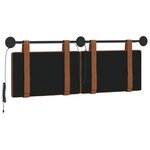 vidaXL Tête de lit suspendue Avec lumière LED Marron PU antique