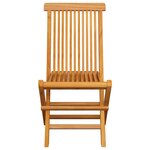 vidaXL Chaises de jardin et coussins à carreaux gris 8 Pièces Teck massif