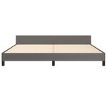 Vidaxl cadre de lit avec tête de lit gris 200x200 cm similicuir